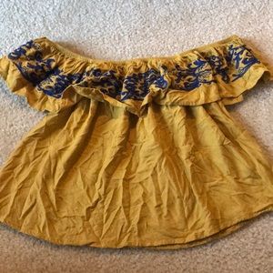 Off the shoulder crop top